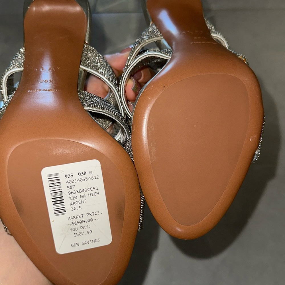 Alaia silver heels - Picture 4 of 6